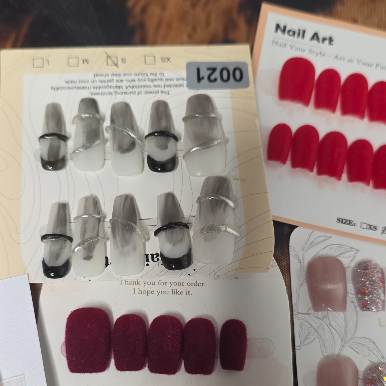10 Pair Lot- Size SMALL Press-On Nails