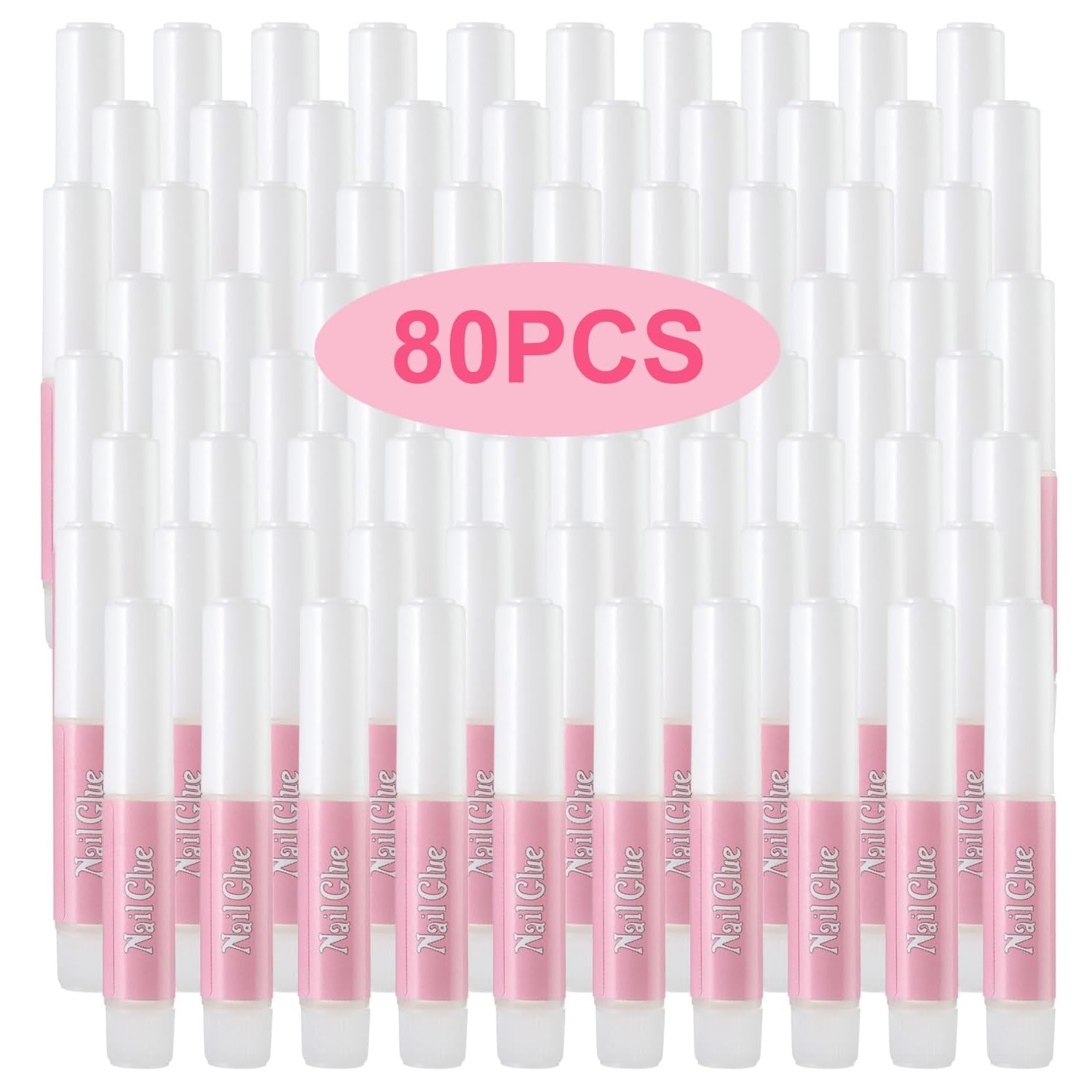 Versatile Nail Glue Set – 80PCS Super Strong Adhesive for All Nail Applications