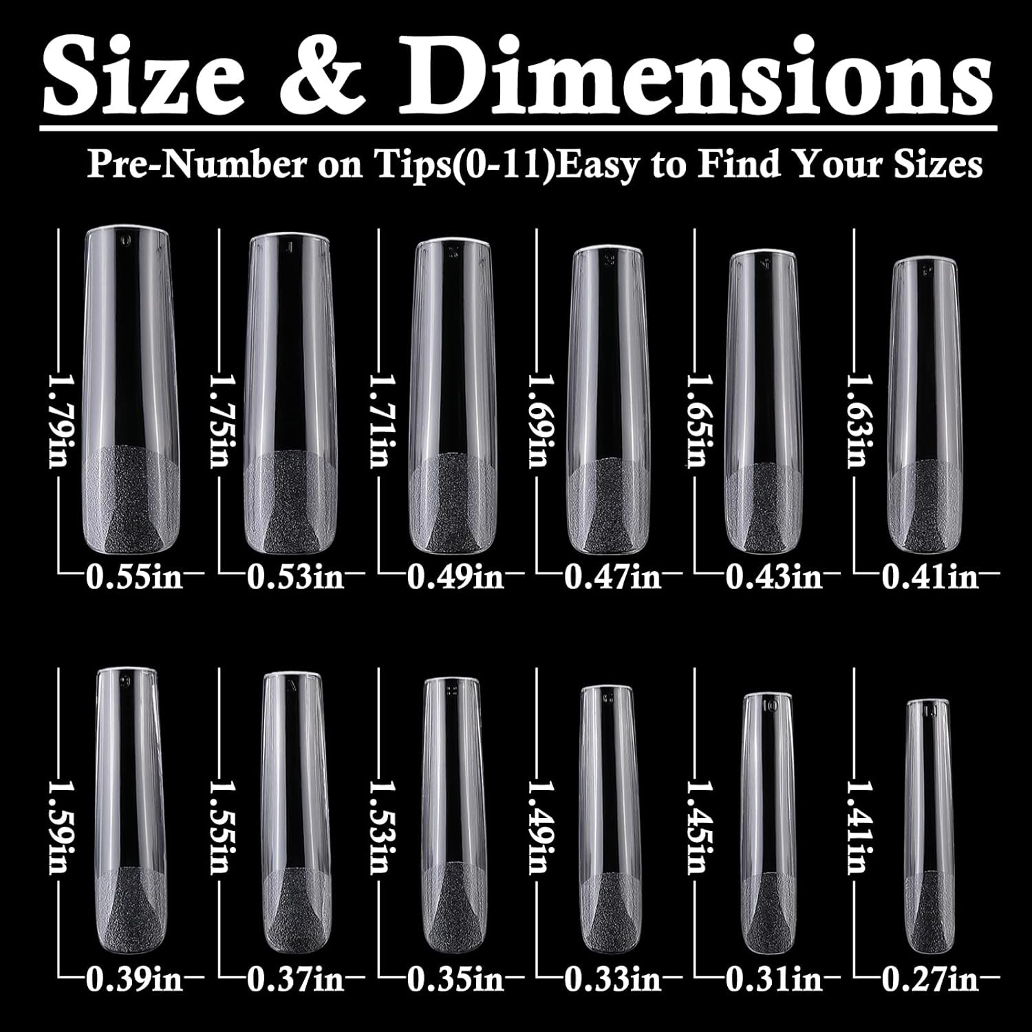 LoveOurHome 240pc XXL Square Gel Nail Tips Extra 1 Fl Oz (Pack of 1), Clear