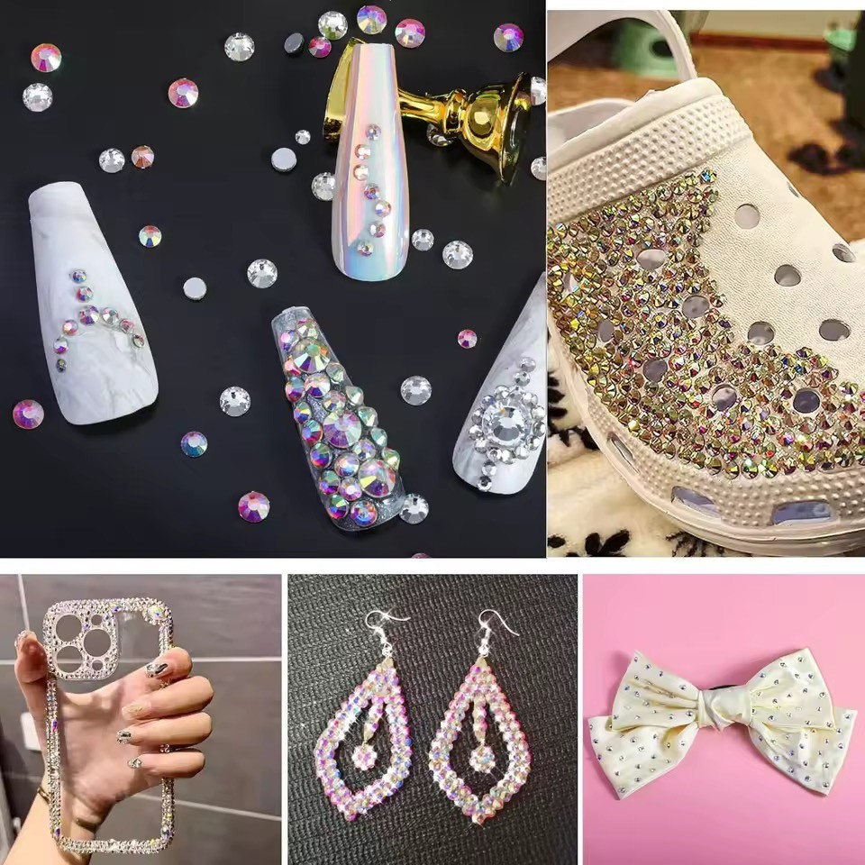 Nail Mini Crystal Rhinestones Clear Flat Back Hotfix Stones DIY Decoration 1mm