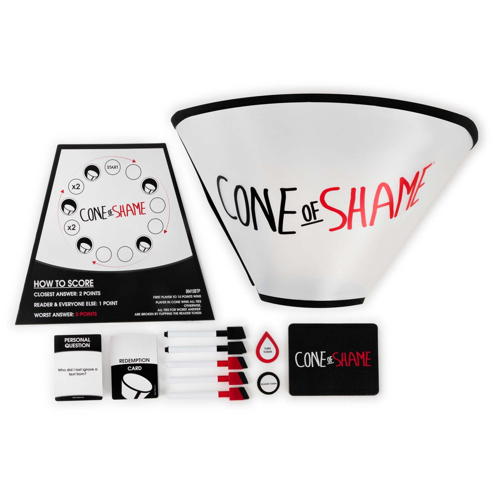 Spin Master Cone of Shame, Guessing Party Game, for One Size, Shame