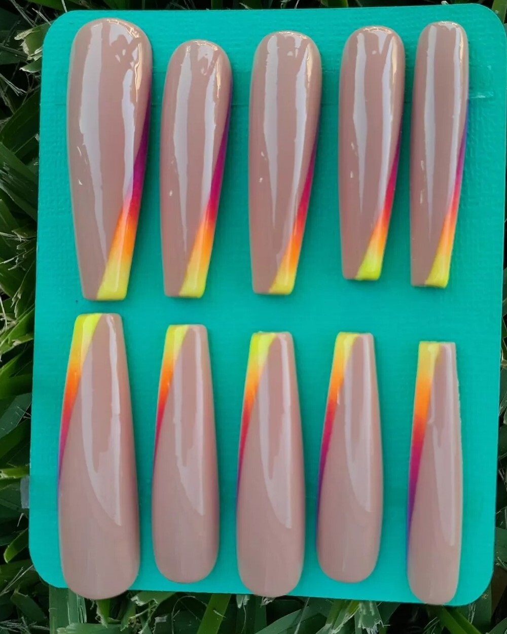Extra Long (XXL) Tropical Vacation Nails-clearance