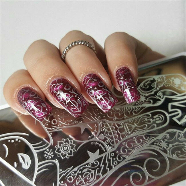 NEW NJX 003 Manicure DIY Nail Art Stamping Ocean Girl Design Image Plate