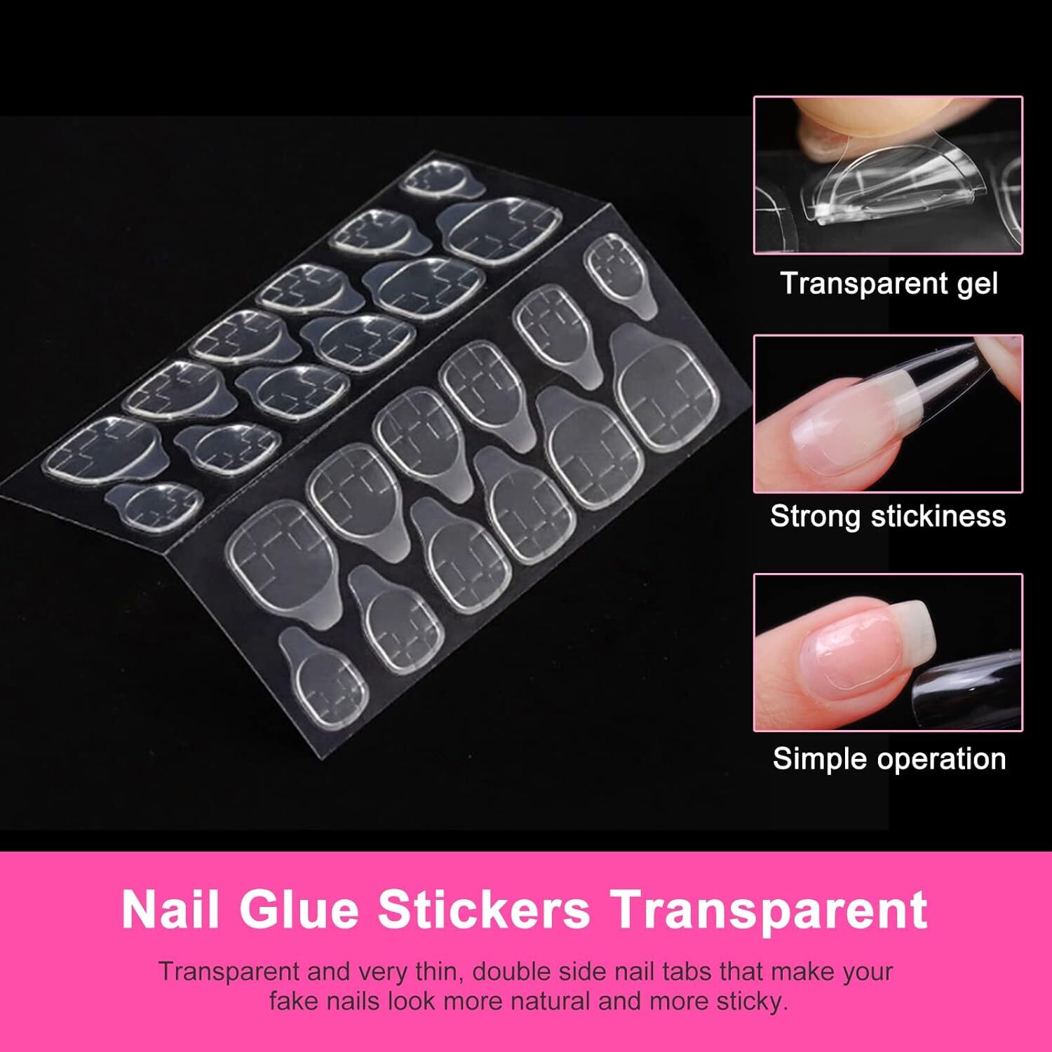Double Sided Adhesive Tab Glue Tape Sticker Fashion False Nail Tip & ToeNails