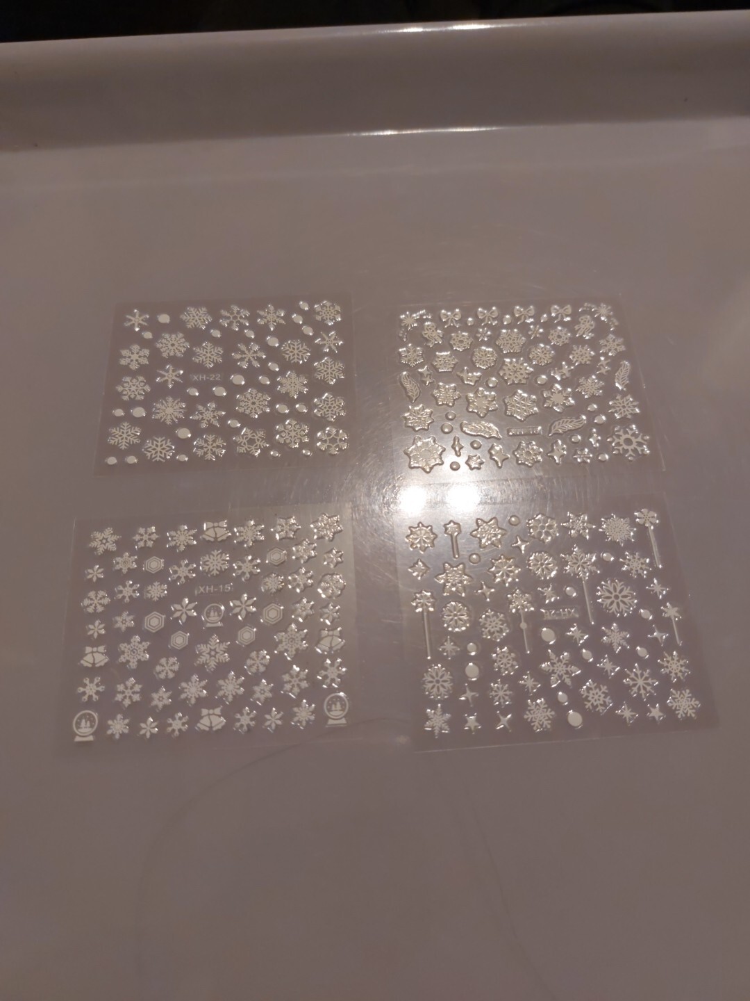 4 X Small Sheets Of Christmas Nail Art Stickers (Dn41) New