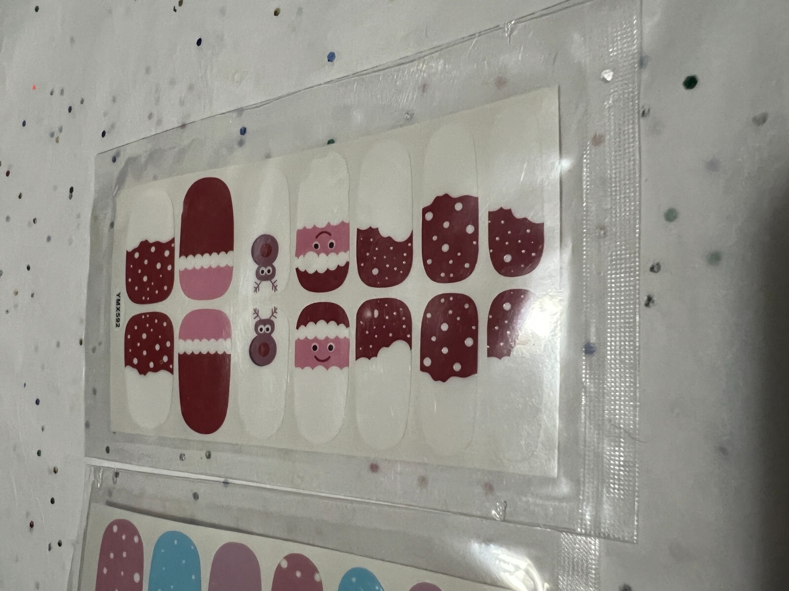 2 SETS – Unbranded Nail Wraps Stickers Mani-pedicure Self Stick – Santa, Winter