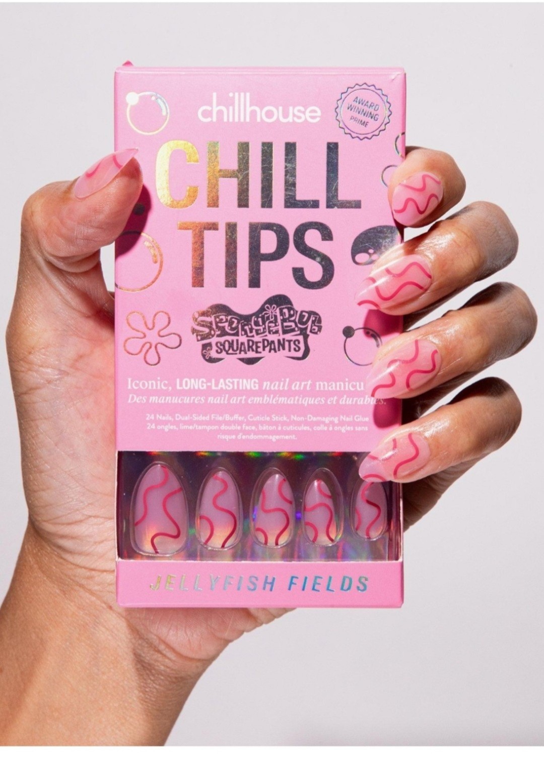 Chillhouse SpongeBob SquarePants Chill Tips Press On Nails – 3 Pack
