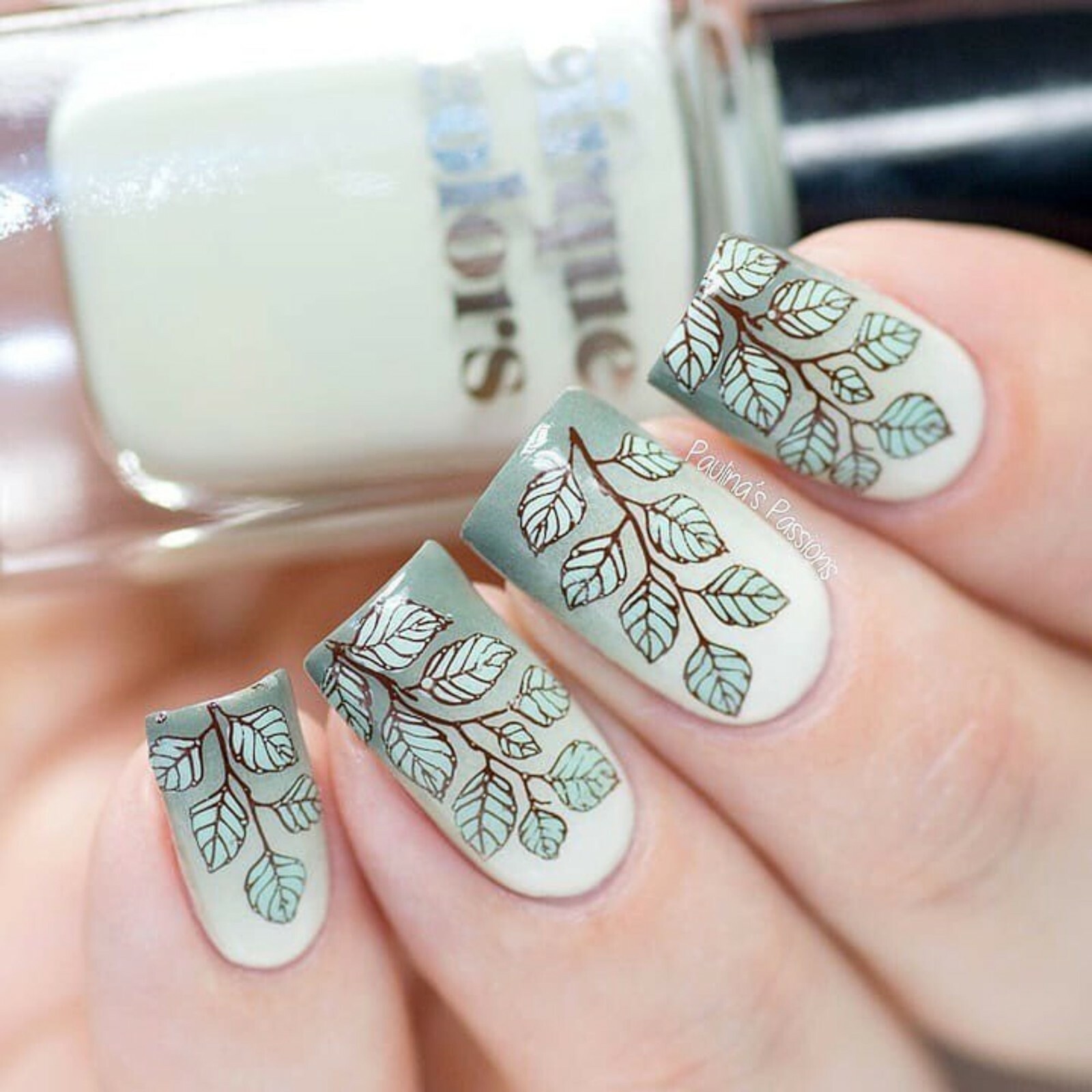 B037 Growing Beauty Stamping Plate For Stamped Nail Art Design