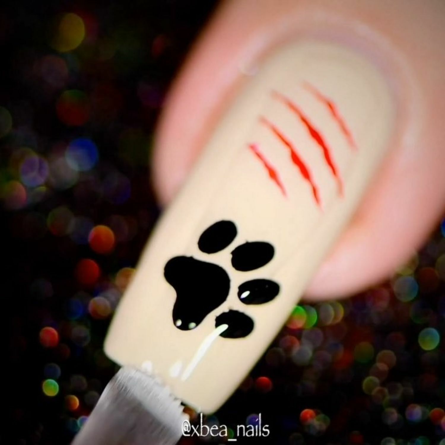 Kitty Scratch Stencils for Nails, Halloween Nail Stickers, Nail Vinyls