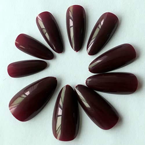 576pc Medium Press on Nails Almond Fake Nails Full N–Medium Almond Presson