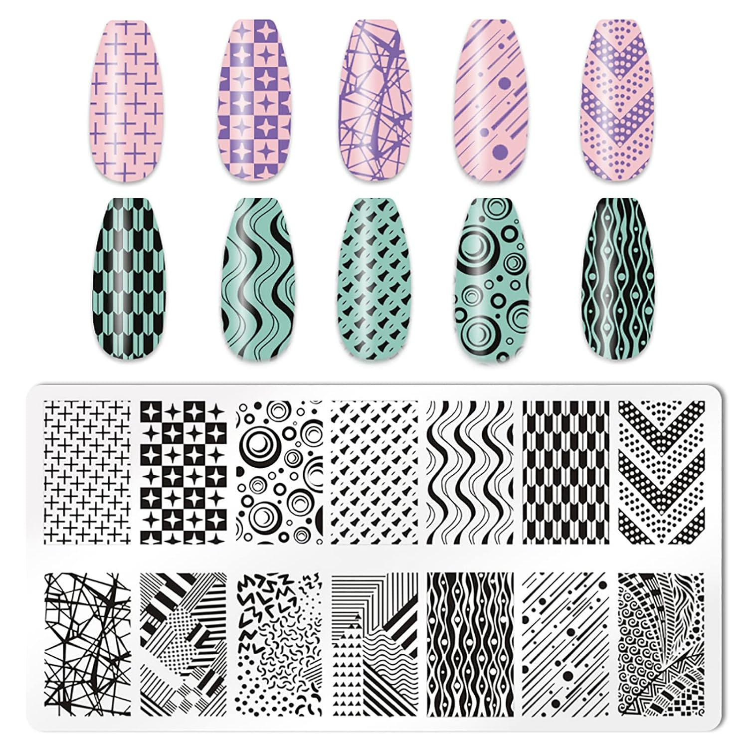5Pcs Nail Stamping Plates Leopard Print Nail Stamps Nail Art Stamping Plates Nai