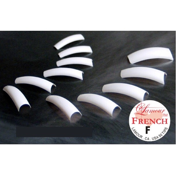 Lamour Fench White Nail Tips (Size 0 – 10 ) 50 ct/bag