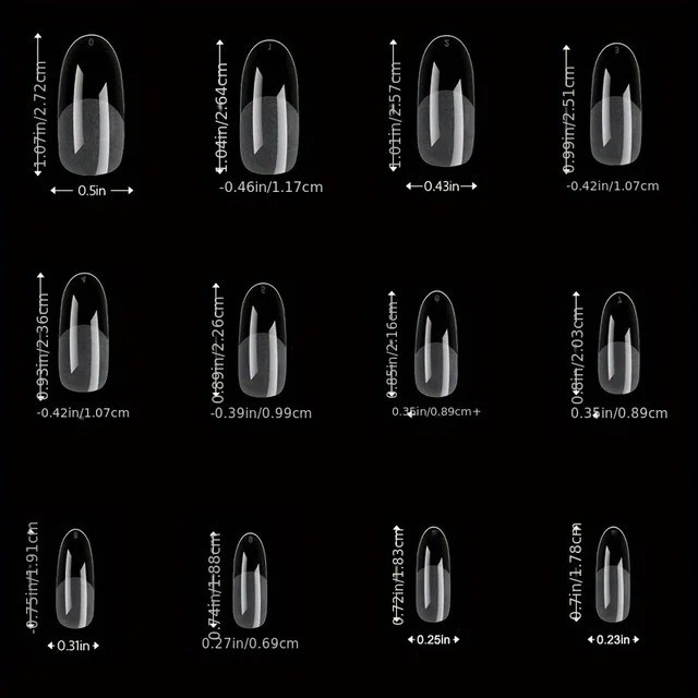 120Pcs Full Cover False Nail Tips Press On Gel Extensions Almond Coffin Stiletto