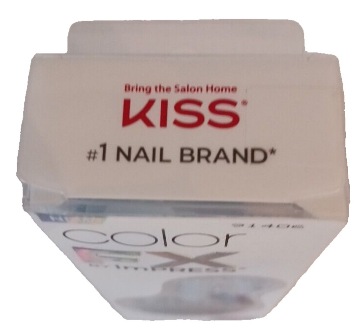 KISS imPRESS No Glue Mani Press-On Nails, Color FX, Meta’, Medium Blue, Short