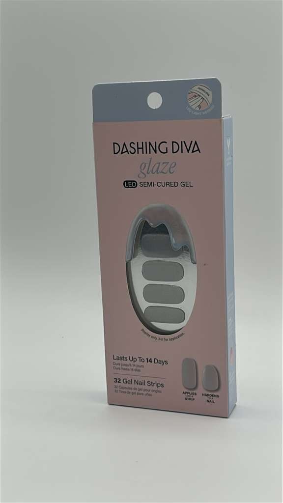 Dashing Diva Glaze LED Semi-Cured Gel Nail Polish Strips Velvet Blush 32 ct