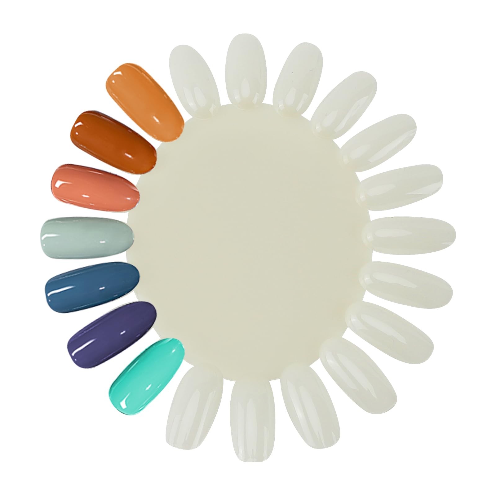 20Pcs False Nail Swatches Wheels Nail Wheel Art Plastic Nail Polish Display W…