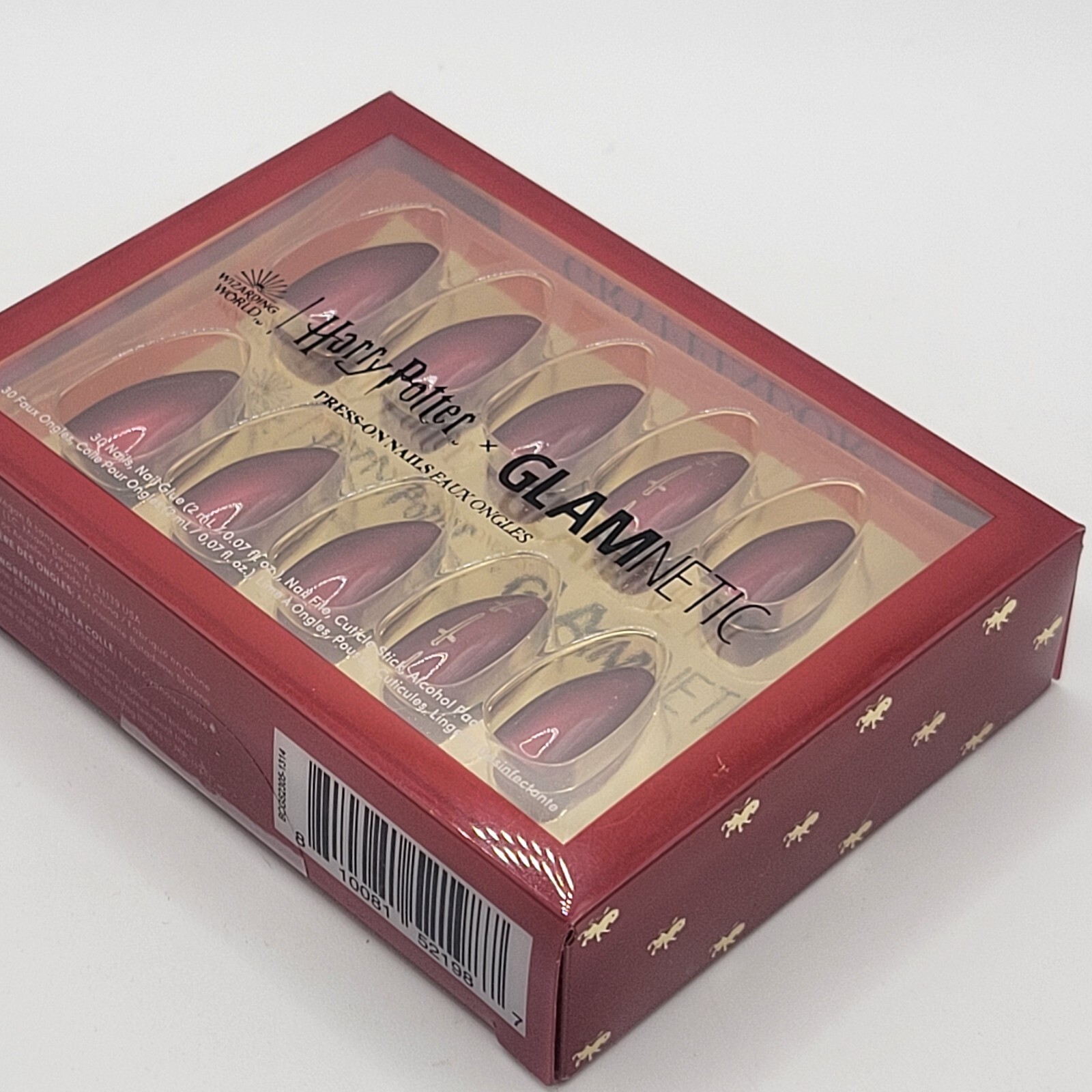 Harry Potter x Glamnetic GRYFFINDOR 30 Press On Nails kit | Short Almond