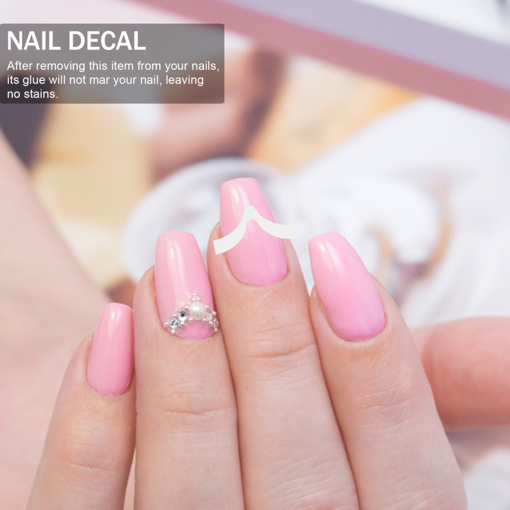 50 Sheets French Manicure Strips Nail Polish Stickers Gel Nail Art Stickers