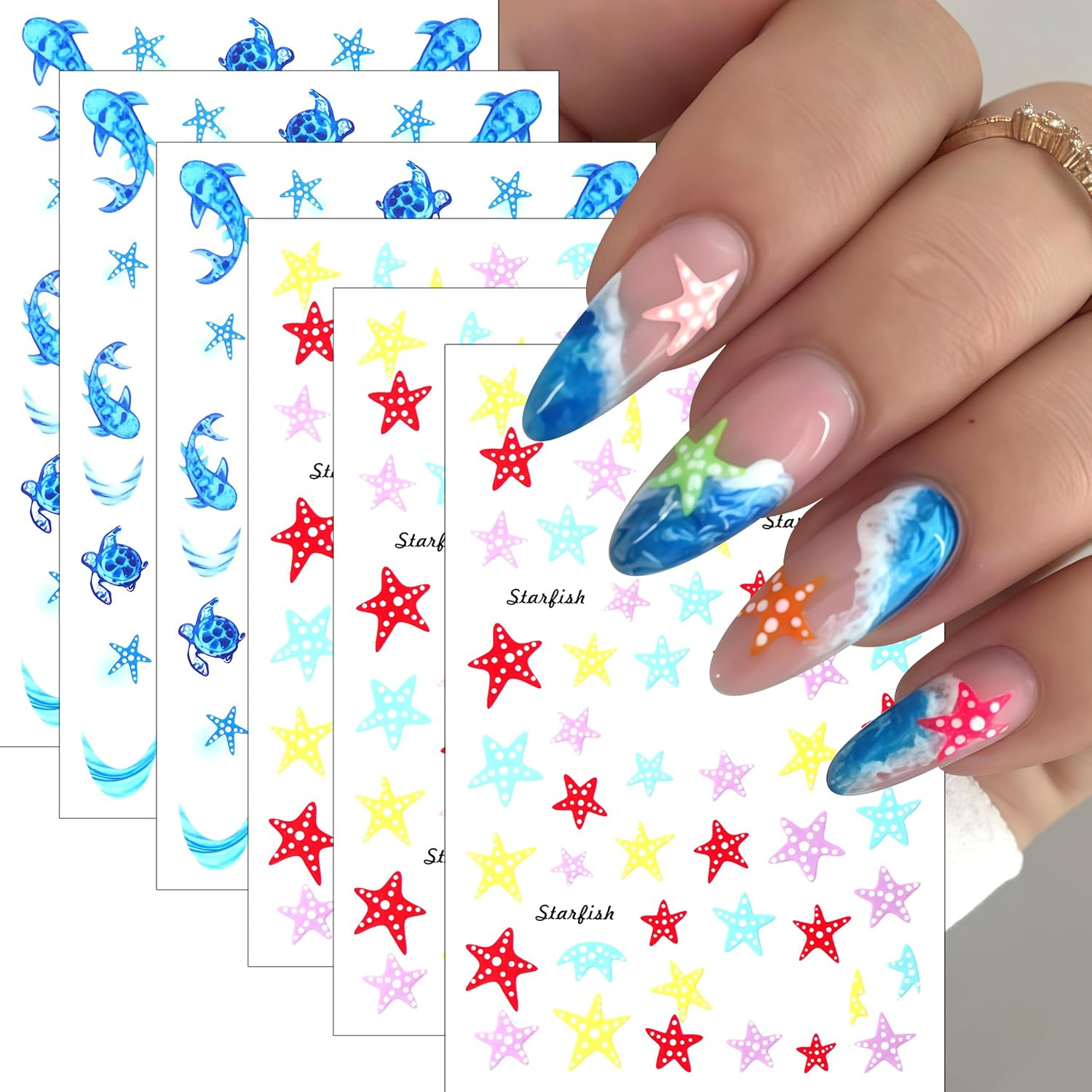 3 Sheets 5D Embossed Lily Flower Stickers for Nails Colorful Hibiscus Nail Stick