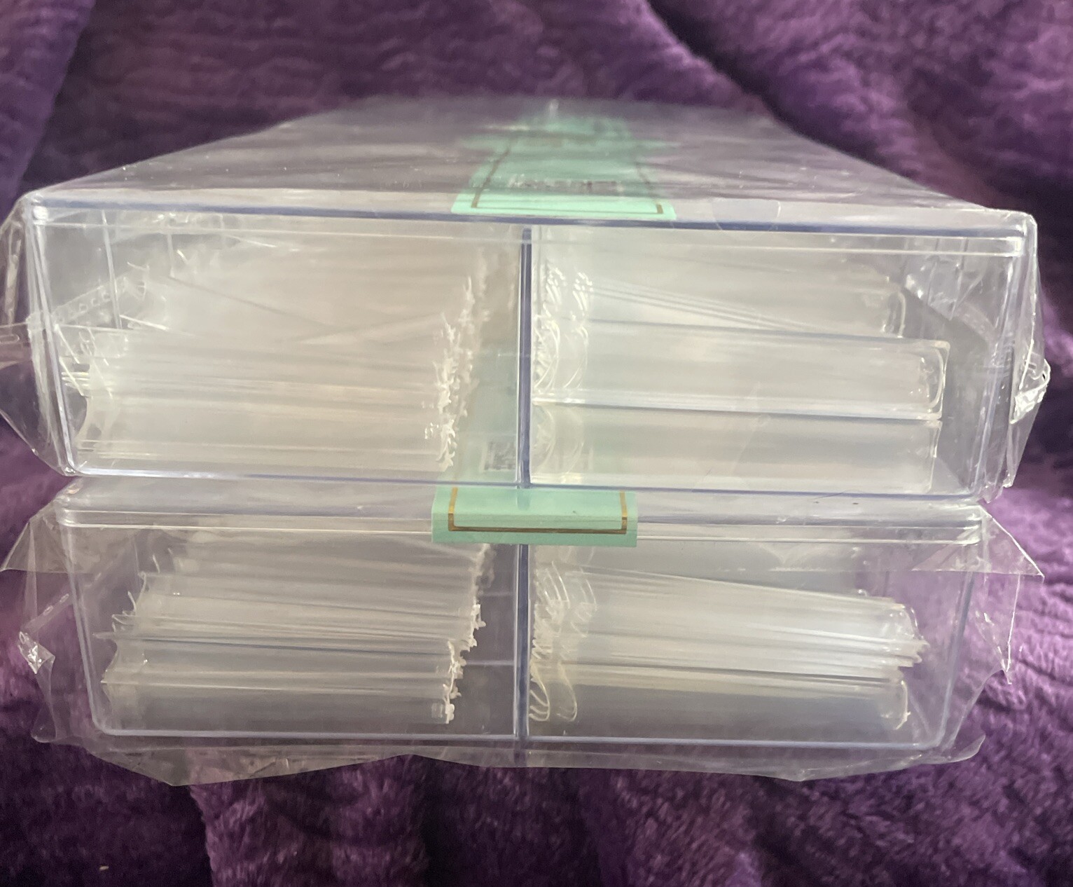 2- Two Guys The Nail Innovators 3XL No C-Curve Square Nail Clear Tips 360pcs