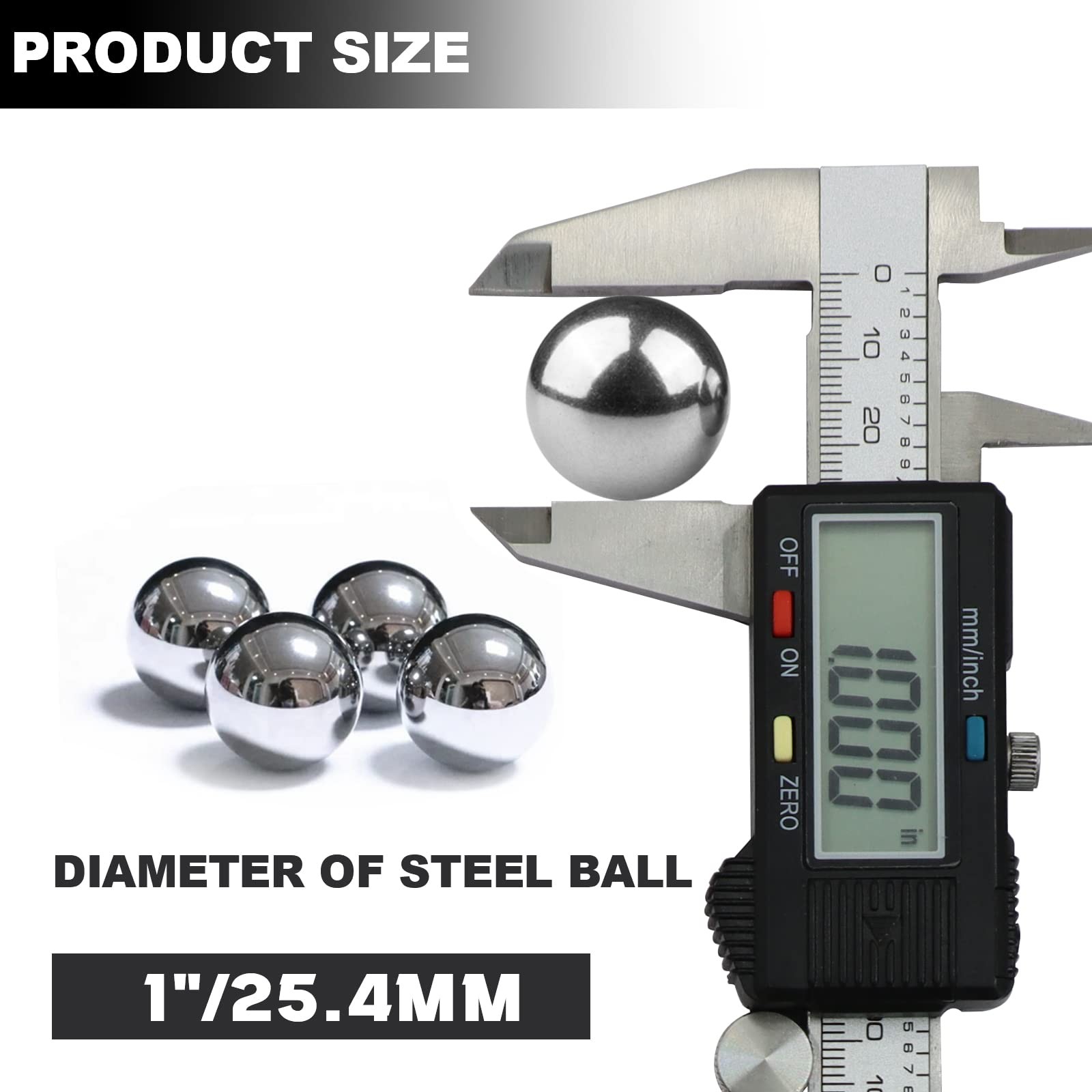 24 PCS 1 Inch Chrome Steel Bearing Balls 25.4mm Precision Bearings Hardware
