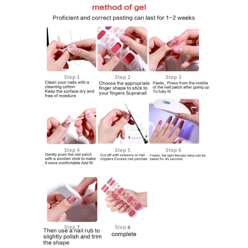 Nail Polishing Strips Salon Gels Nail Sticker Nail Art Wrap Decoration for Women