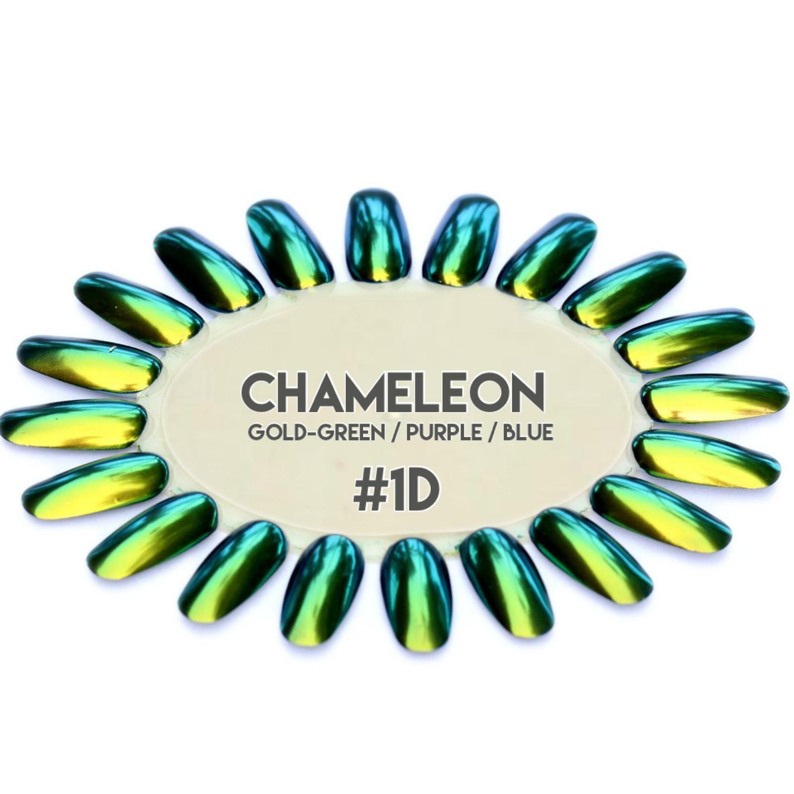 Chameleon Nail Powder Colours Shift Ultra Multi Duo Chrome Pigment Shiny Green D