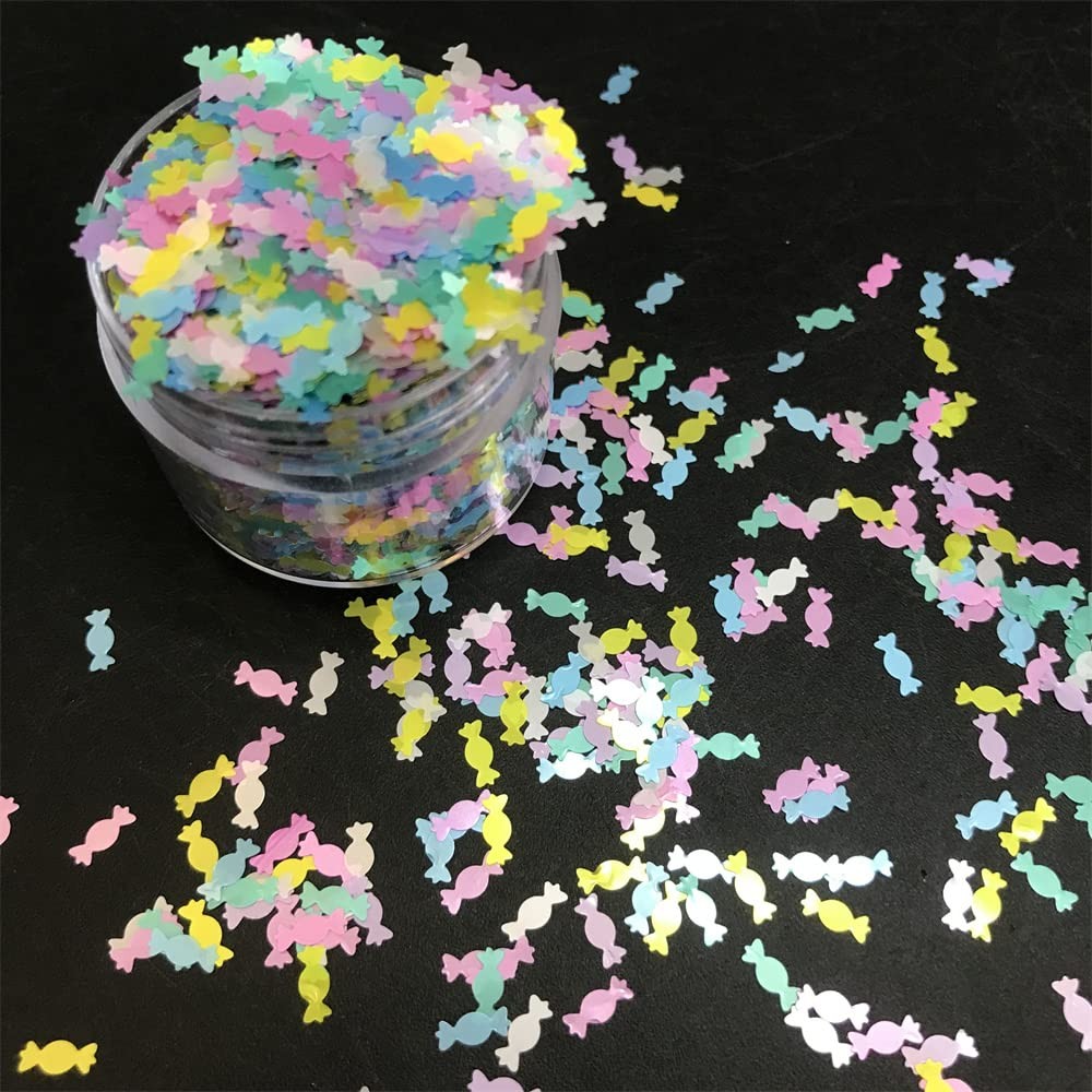 10 Grams Colorful Mix Candy Shape Glitter Sequins Festival Makeup Nail Arts