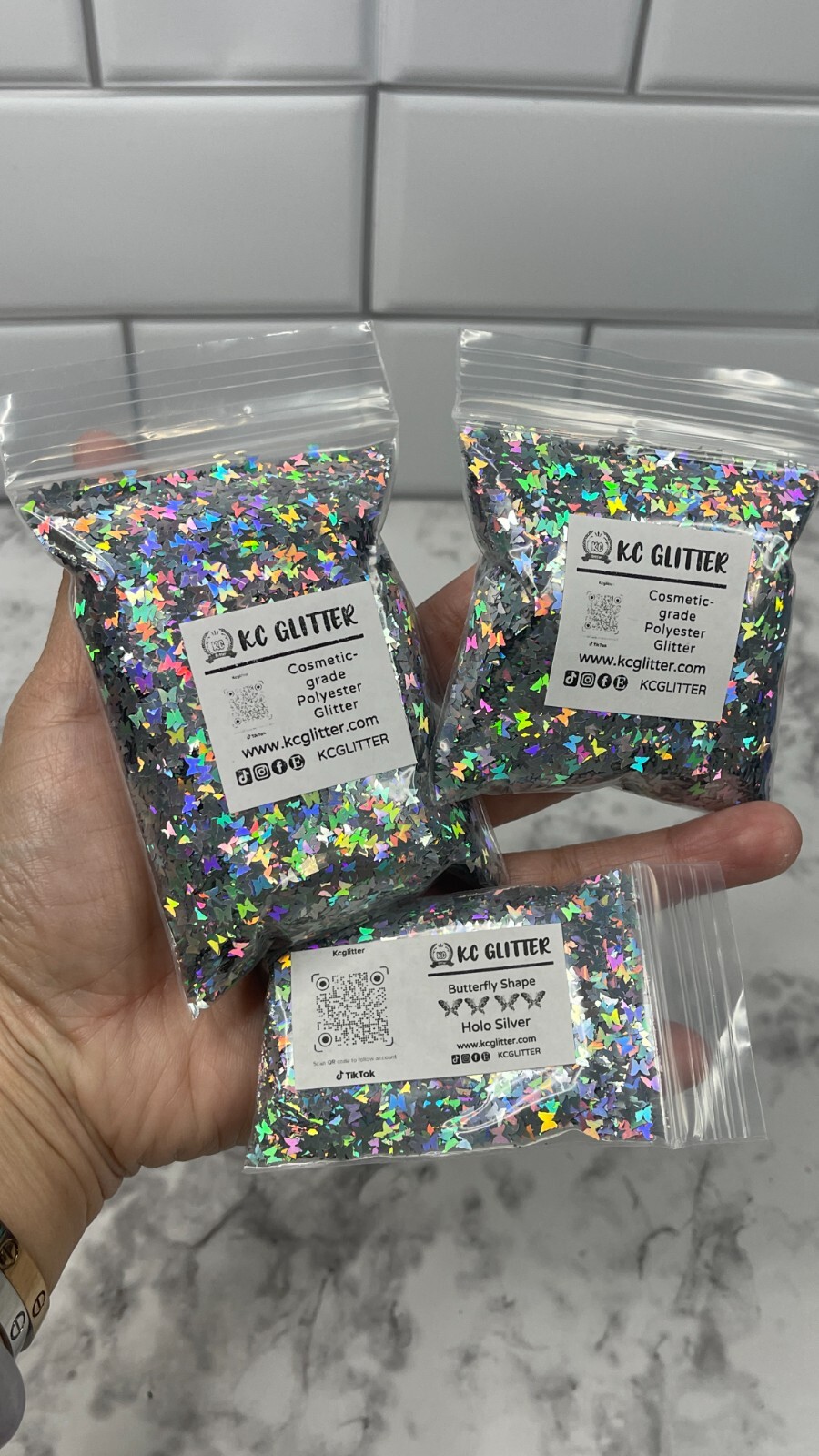 Solvent Resistant BUTTERFLY shape Glitter U Choose Color Nail Art Face Crafts
