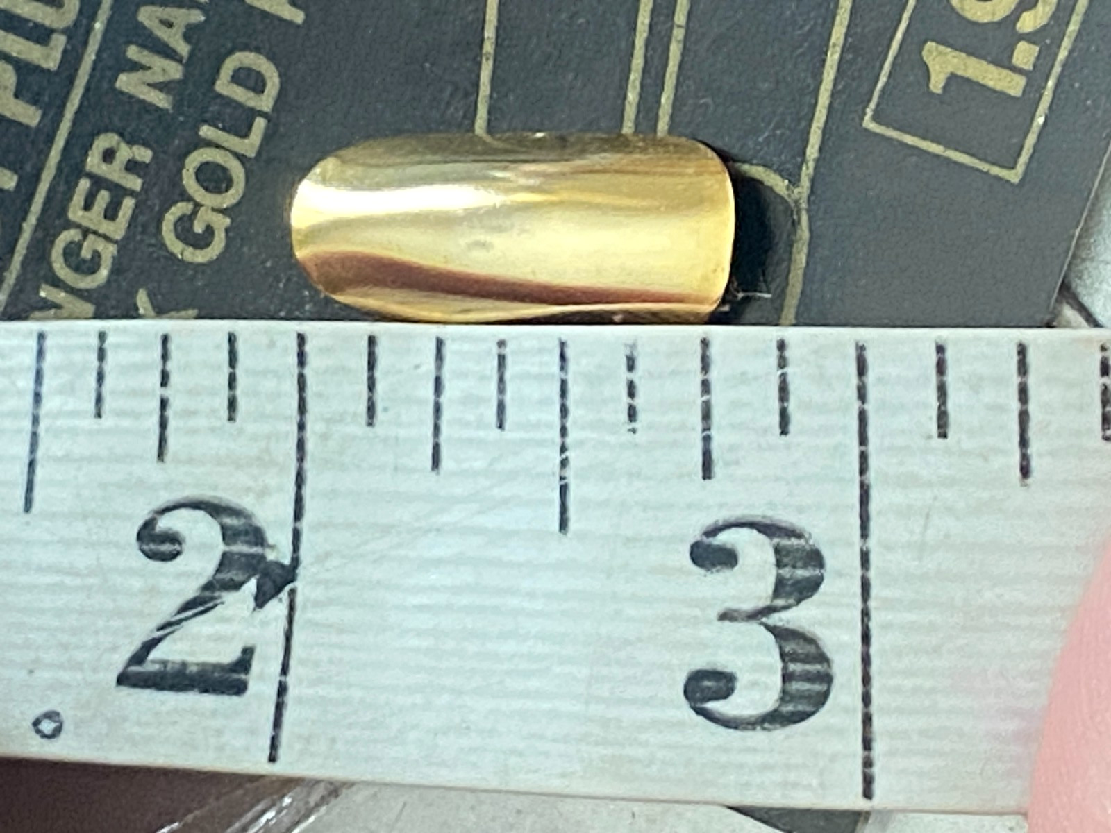 Vintage 1980’s 18 kt Gold Plated Finger Nail from Cost Plus Imports ~ New in Pkg