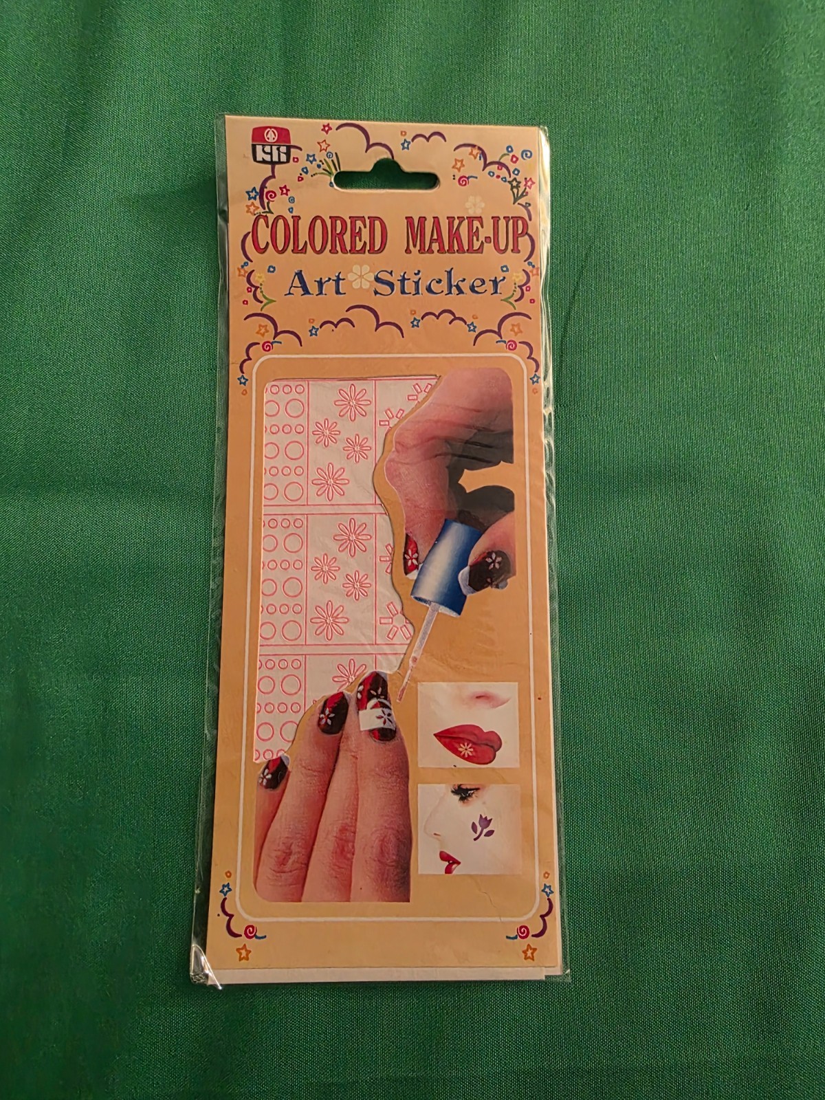 Colored Make-Up Art Stickers Nail Face Body Lot of 5 Flowers Party Event Fun