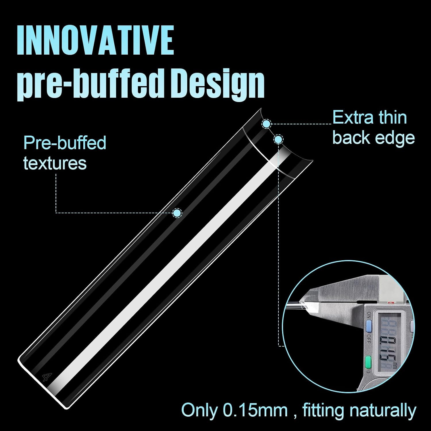 3XL Extra Long Square Nail Tips No C Curve, 504PCS Half Cover Clear Acrylic Fals