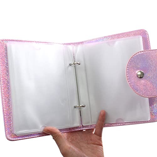 VNC 20 Slots Nail Art Stamp Plate Holder Stamping Plates Storage Bag C-Pink