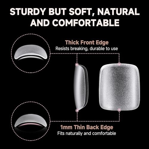 Toe Nail Tips Full Cover, 216 Pcs Square Round Toe Nail Squavol Toe Nail Tips