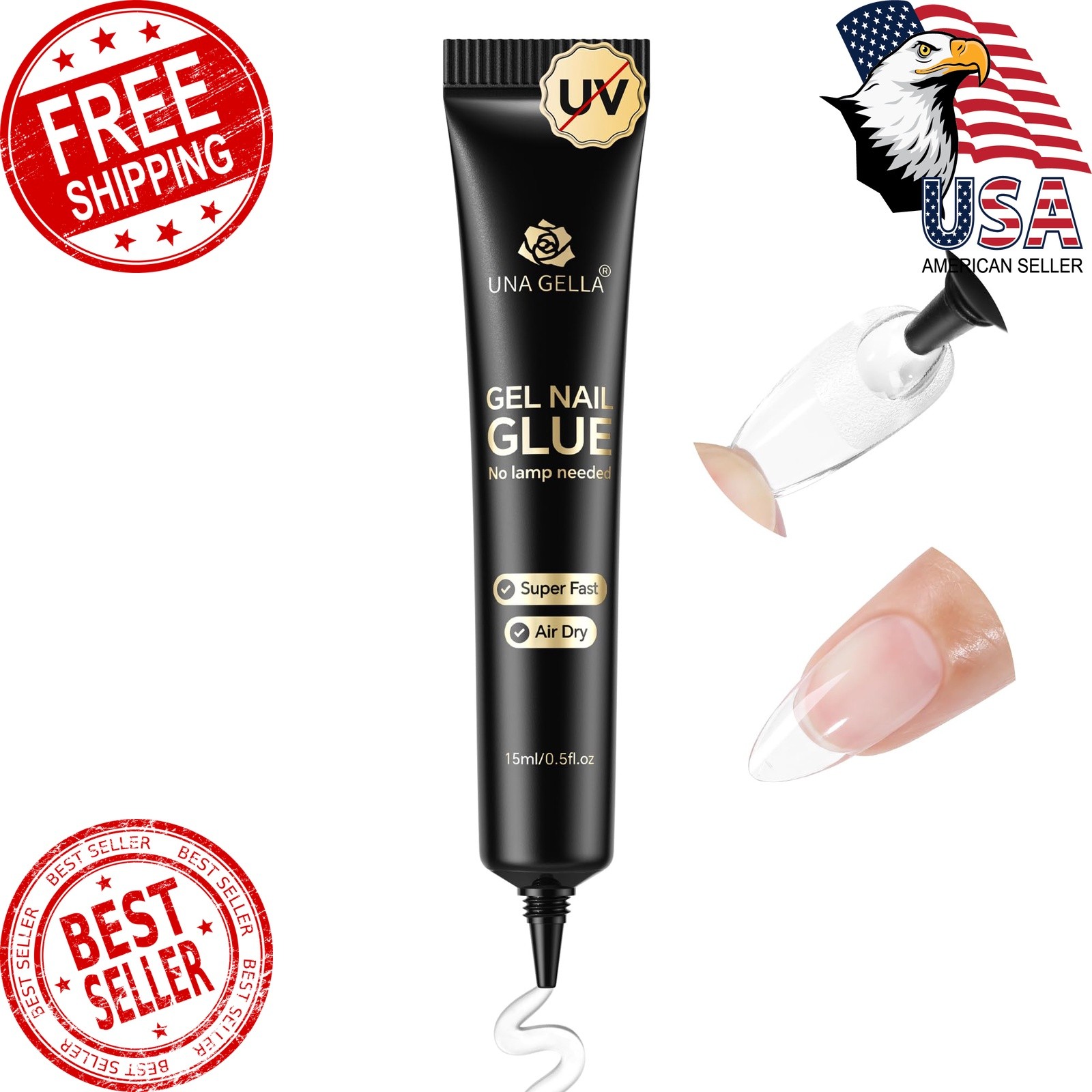 Una Gella Nail Glue A1-Solid 15ml