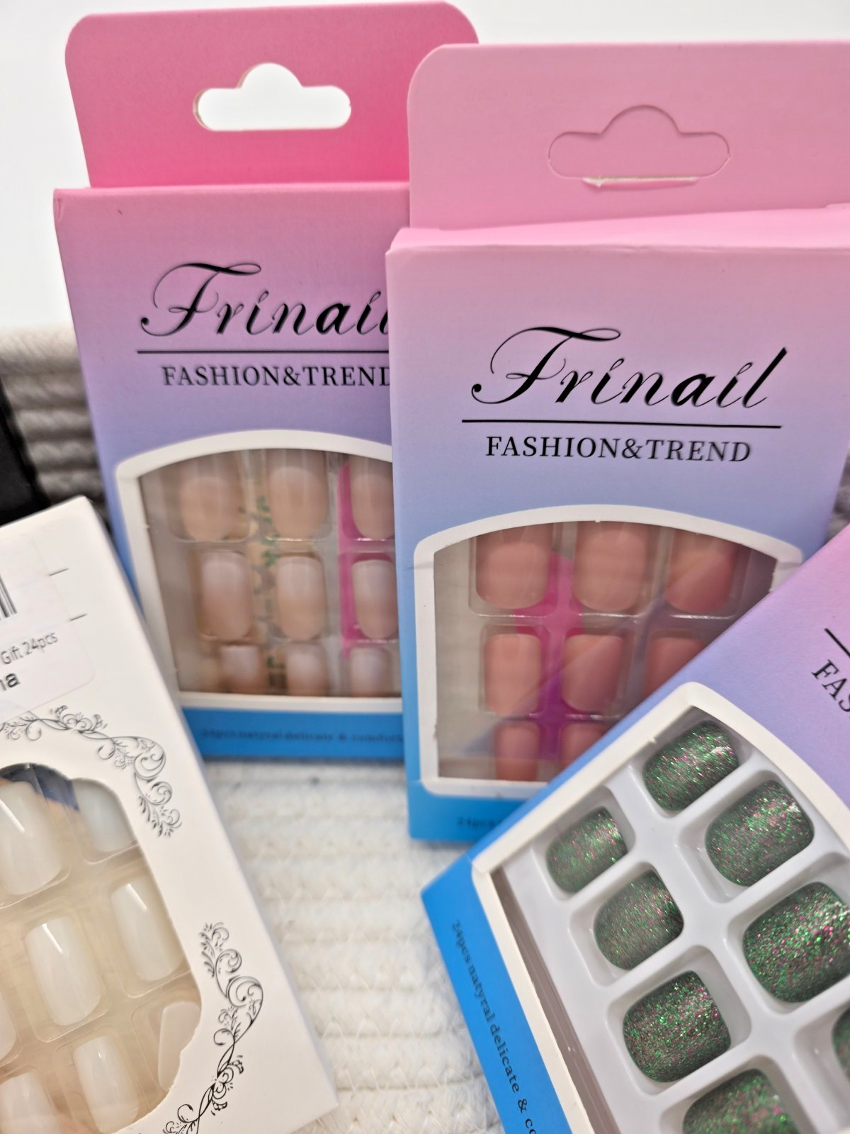 Lot of 6 Press On Nail Kits Frinail Mixed Brands Assorted Styles New Gift Set
