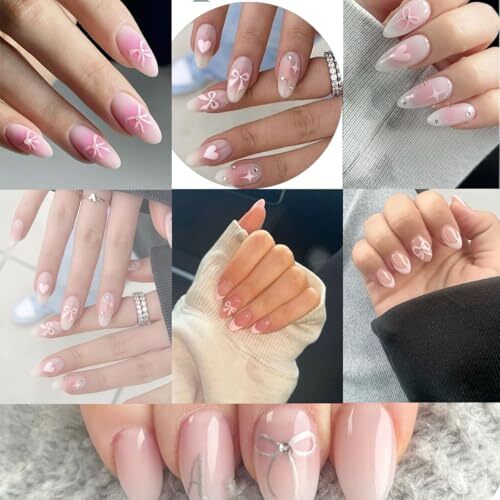 3sheets 5D Embossed Bow Nail Stickers for Nail Art Self-Adhesive Bow Nail