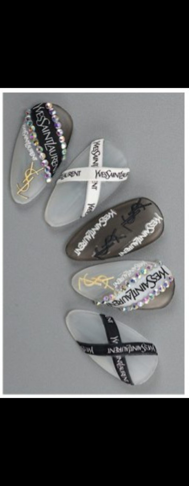 NWT NAIL ART DESIGN SELF-SEAL STICKERS SOLID BLACK & WHITE N°37!