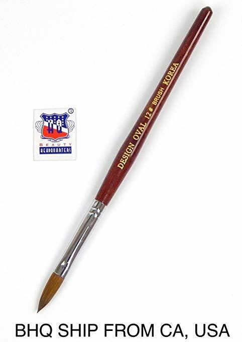 Kolinsky Acrylic Nail Brush Round Wood Handle #12