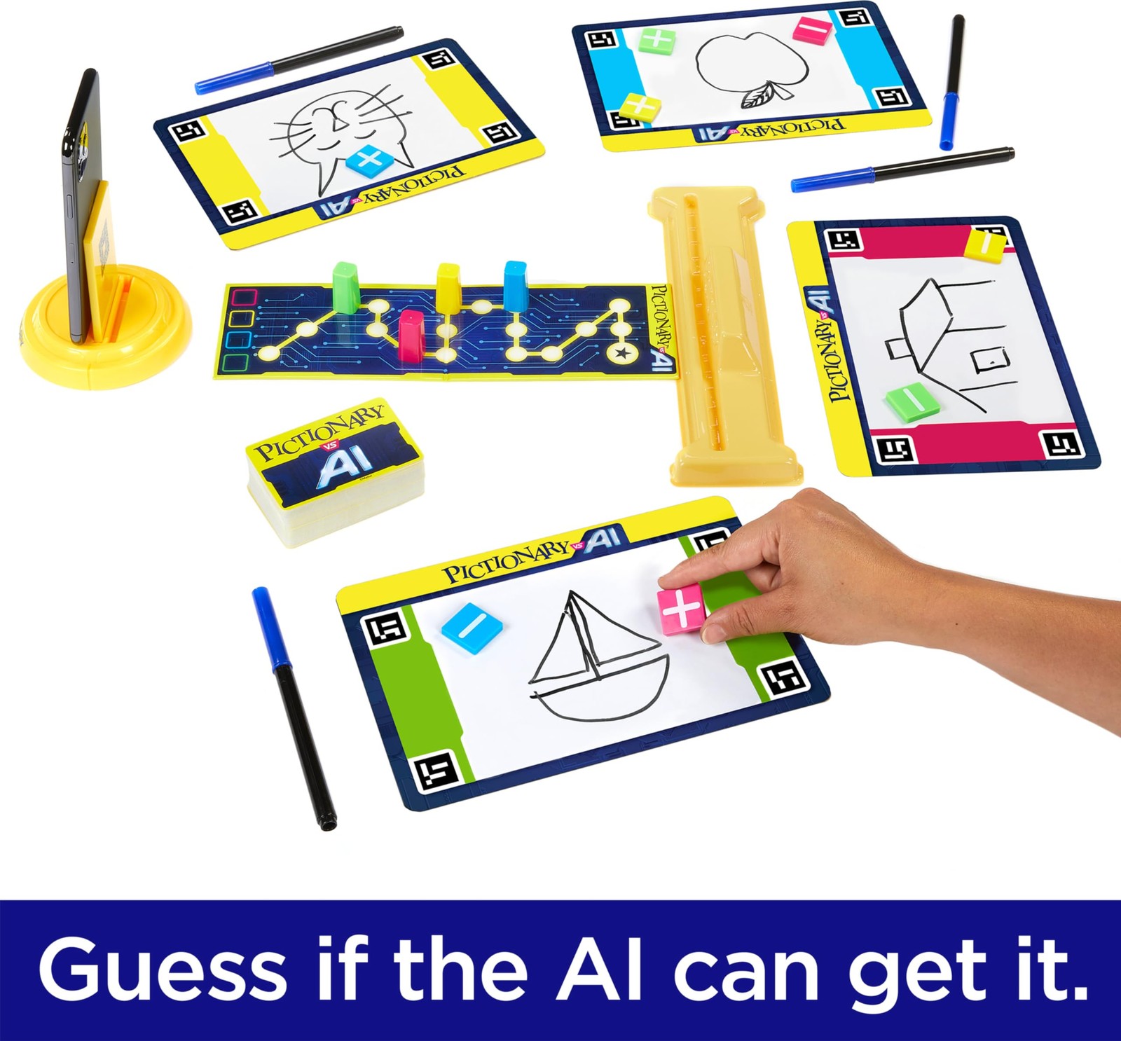 Mattel Games Pictionary vs. AI Family 10.5 x 1.75 x 0.1 inches, Multi Color