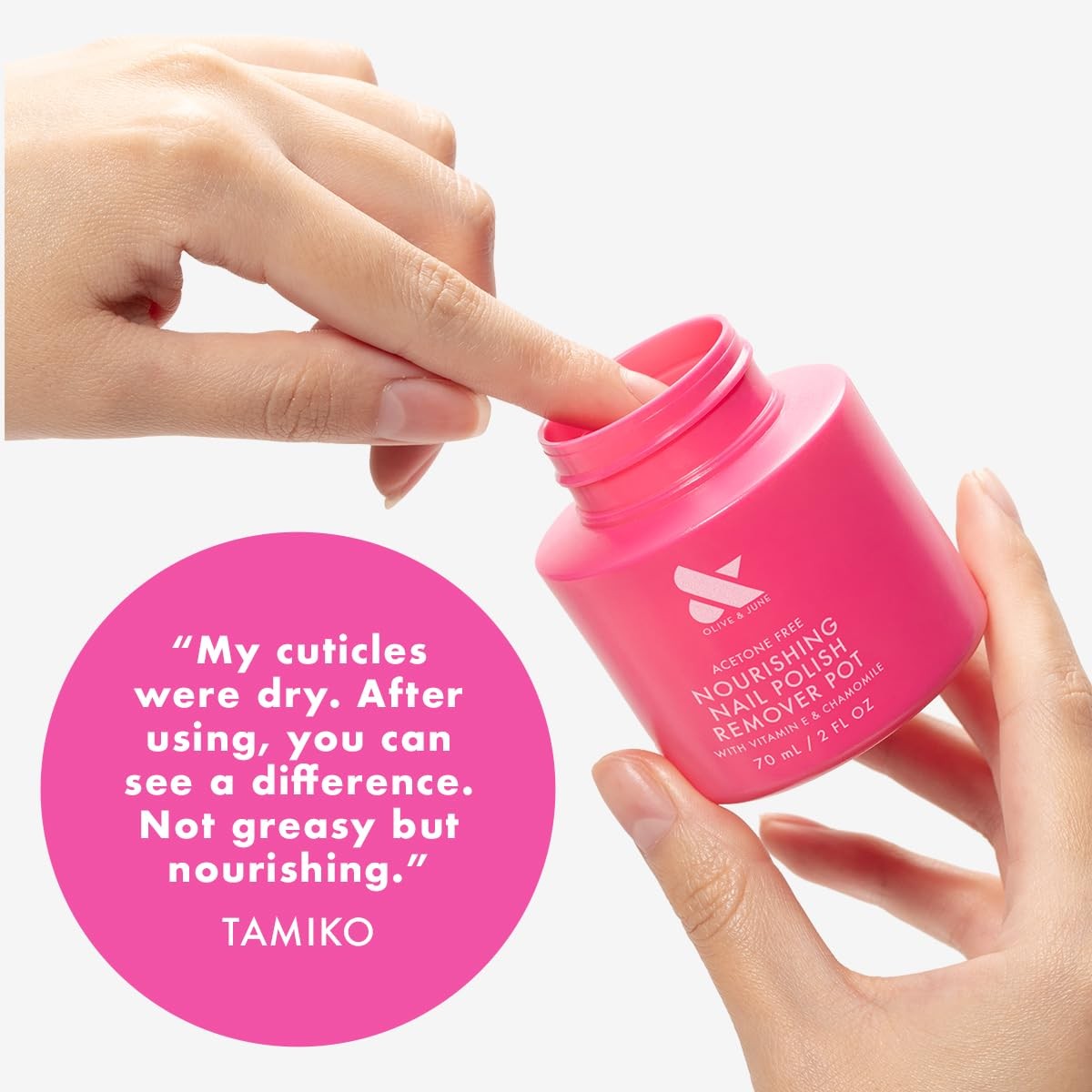 Olive & June Nourishing Remover Pot | Non Acetone |