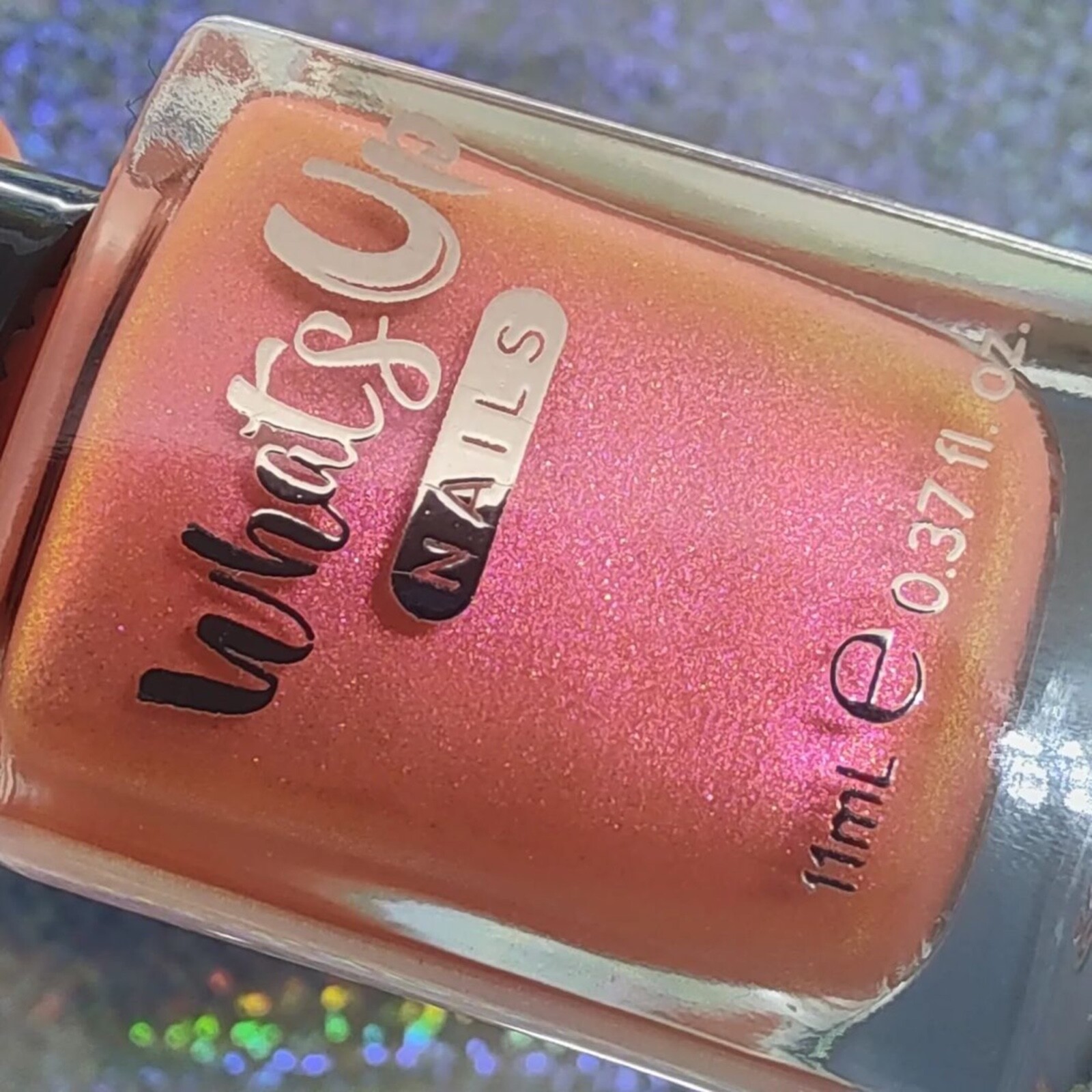 Whats Up Nails – Lush Orangery Regular Polish (Coral with Shimmer), Nail Polish