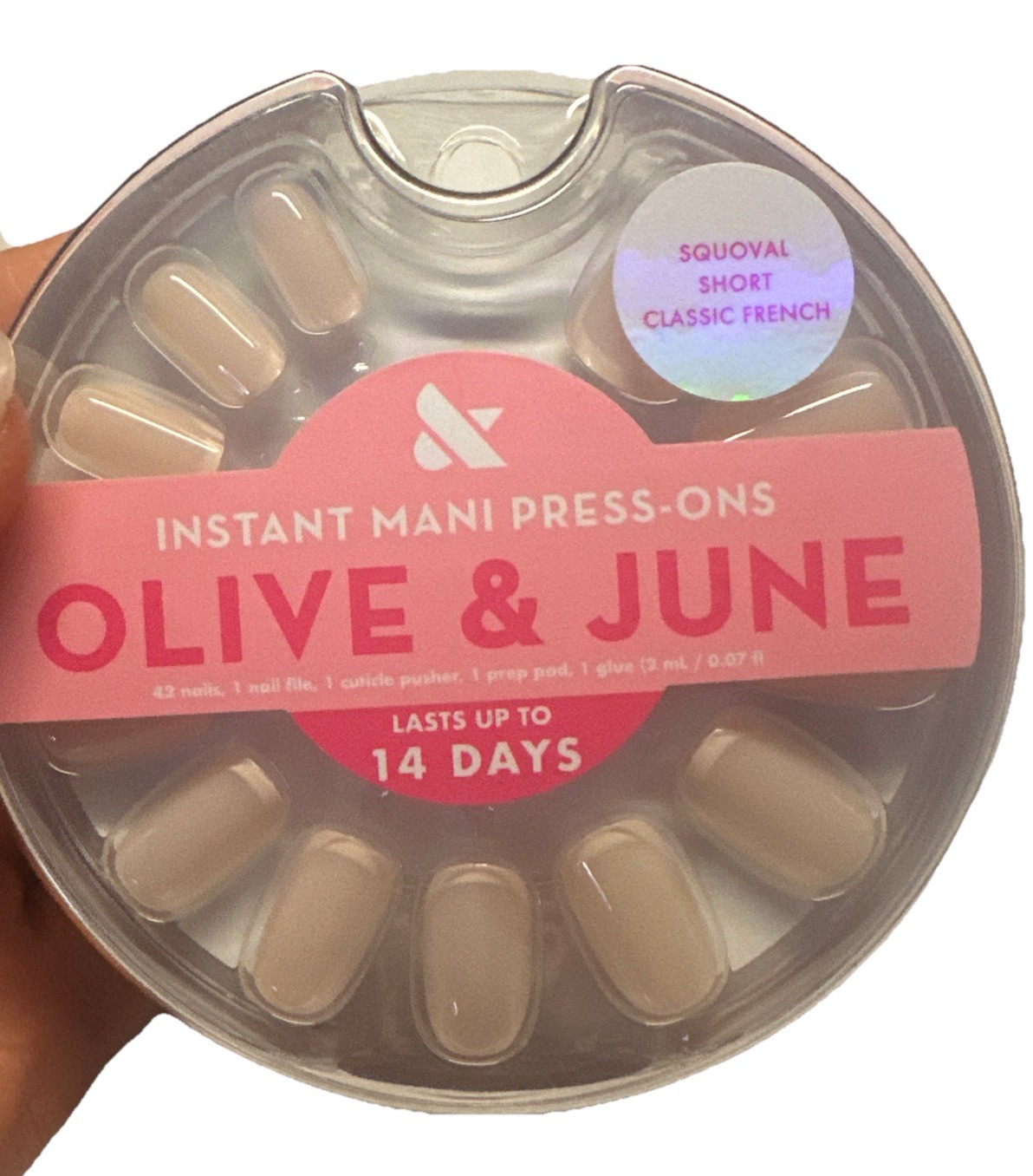 Olive & June Instant Mani Press-ons. Last Up To 14 Days, Round, Oval Equal X4
