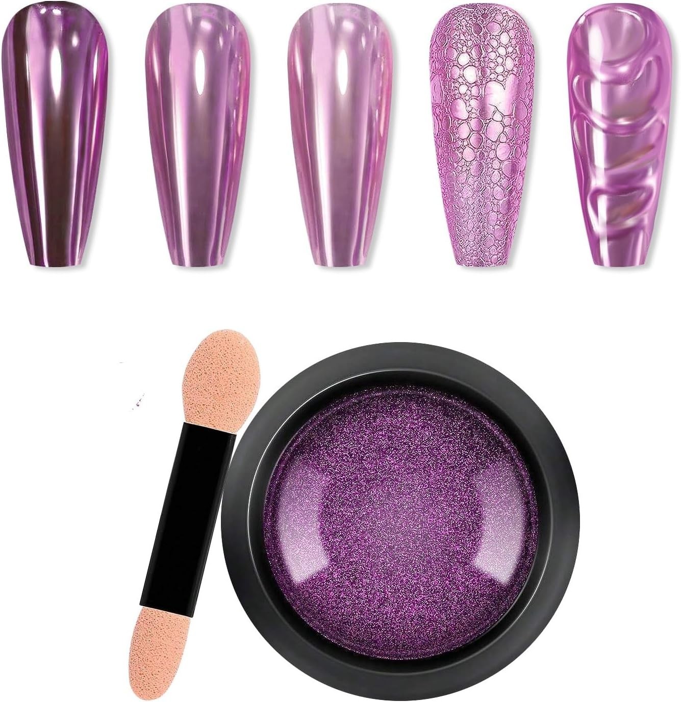 Metallic Chrome Nail Powder for Gel Nails, Pearl Mirror, Holographic Nail NEW