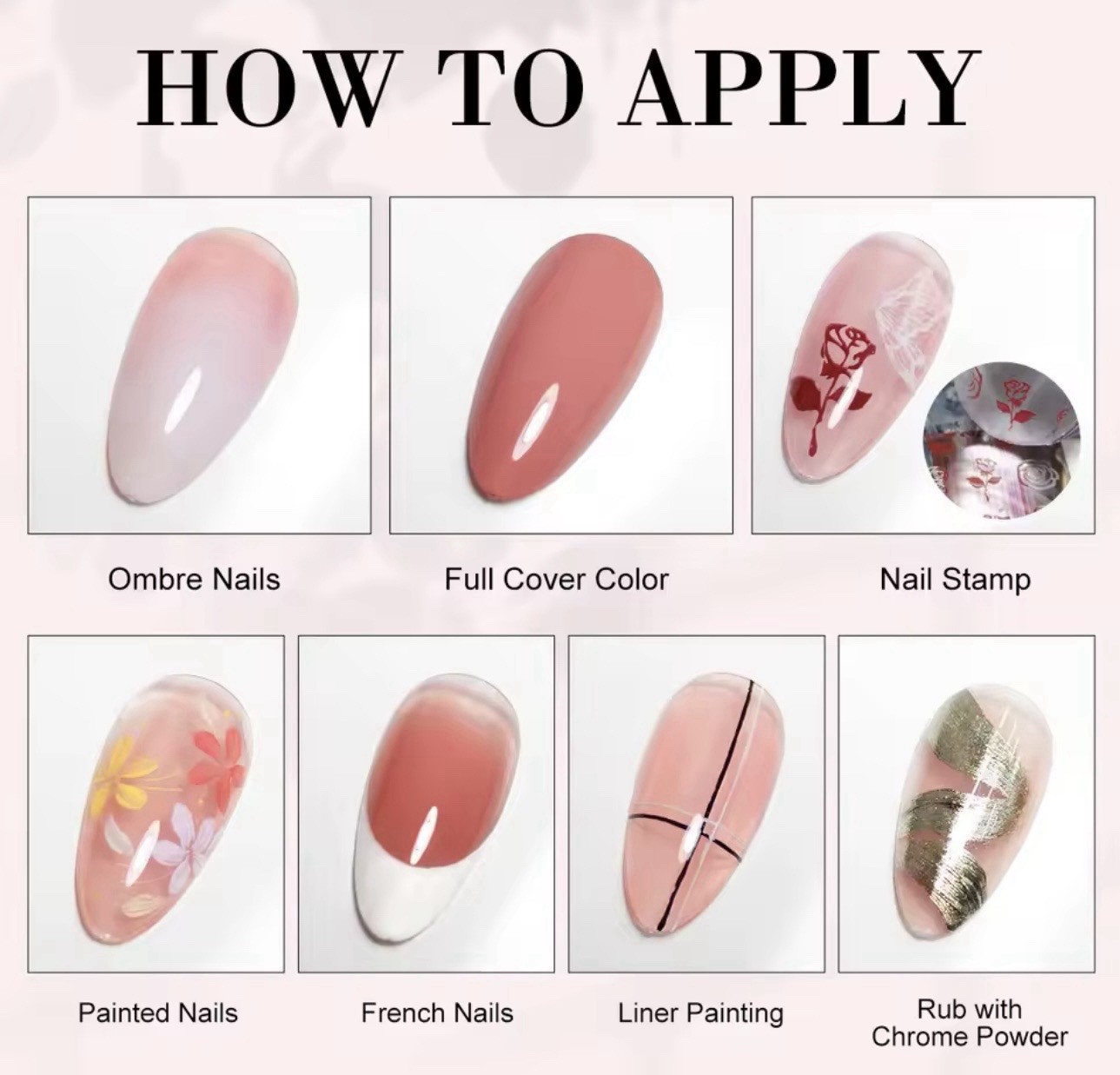 Nail Gradient Painting Gel 9-Color Ombre Art Box Rouge Palette DIY Design