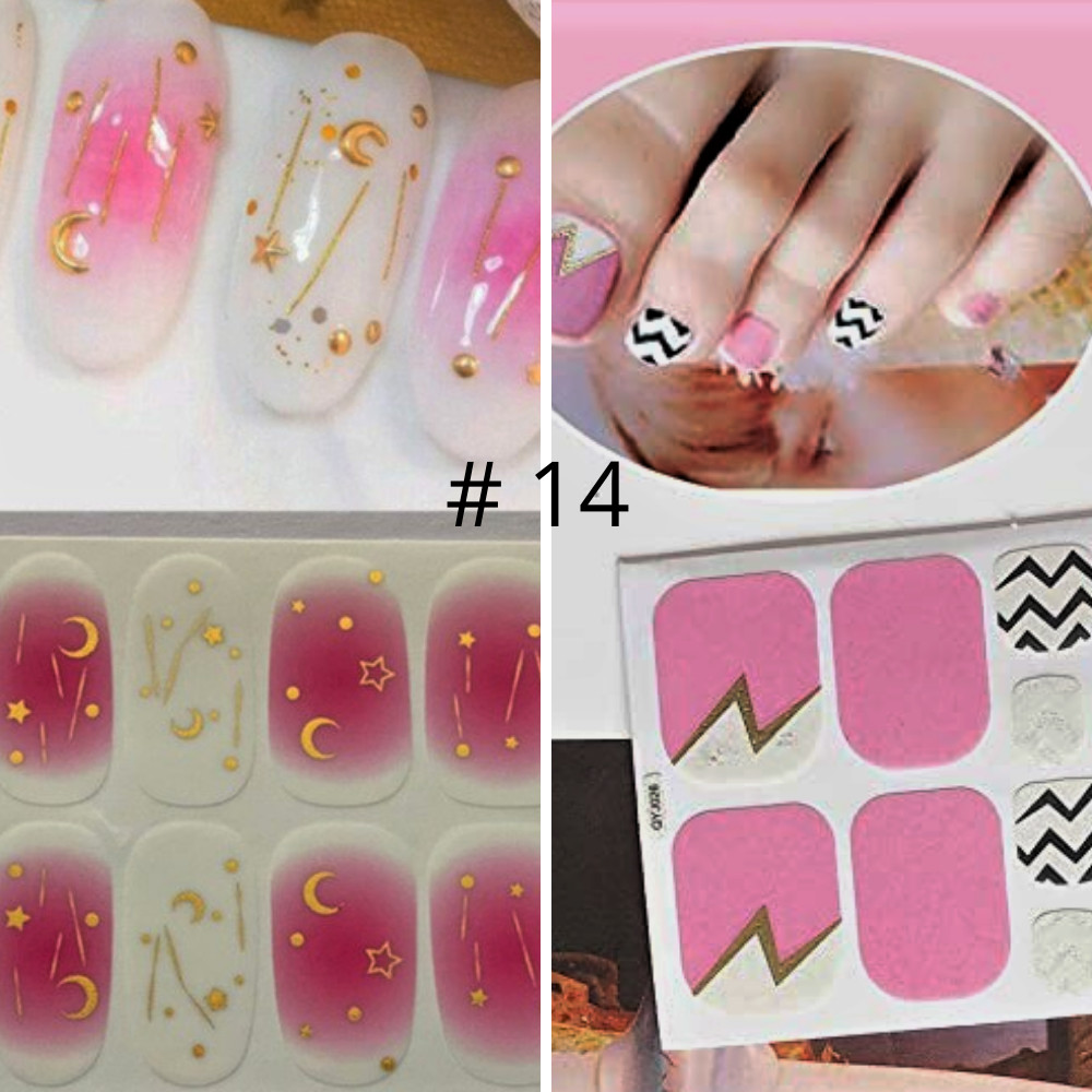 Premium Nail & Toe Nail Polish Strips Wraps Stickers. Pedicure Manicure Match.