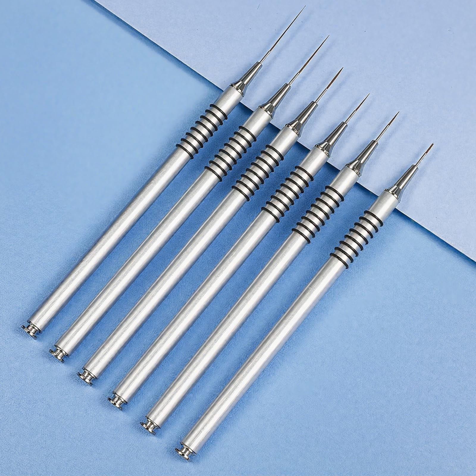 Nail Art Liner Brushes 6Pcs Fine Line Brush For Silver