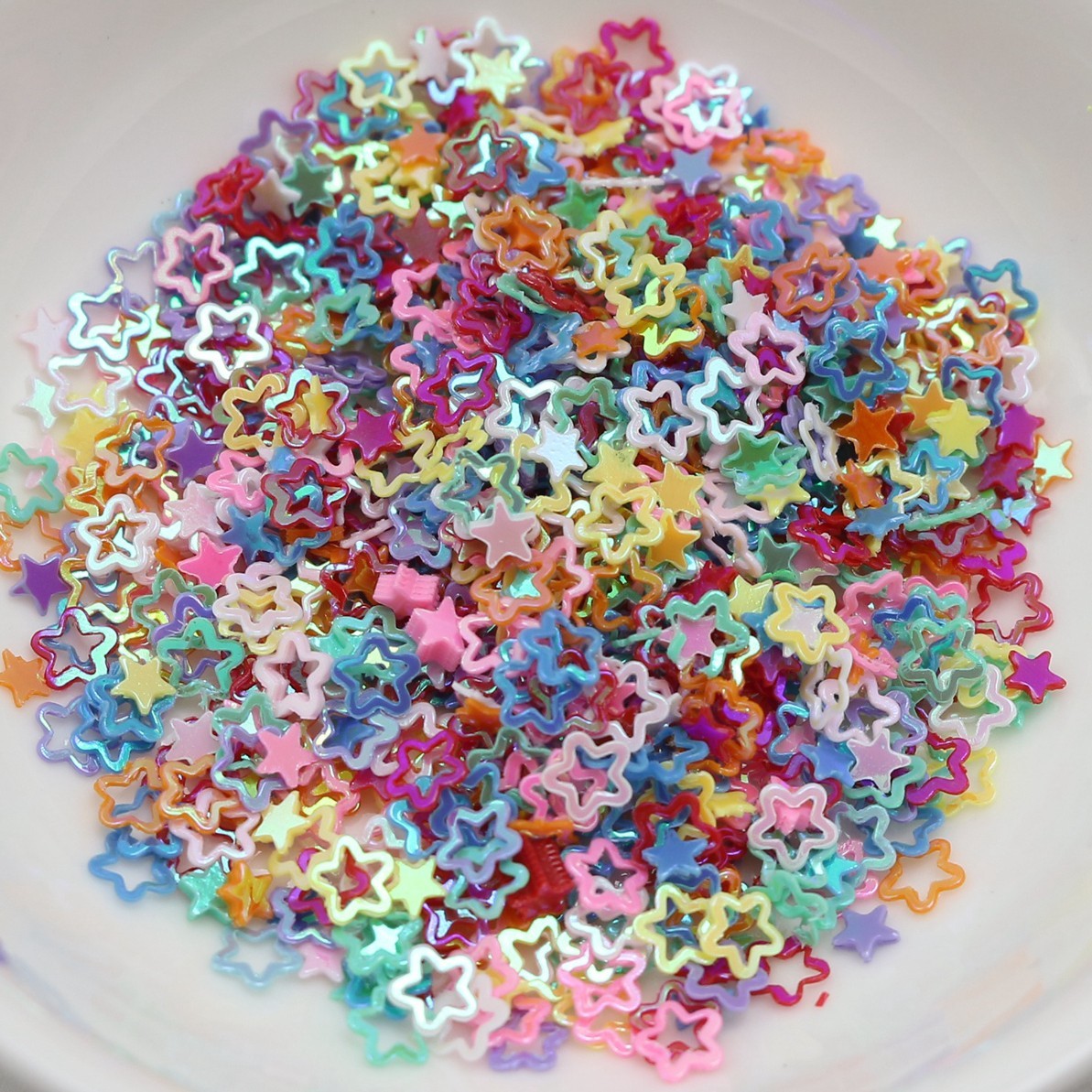 50 Gram Mixed Color Hollow Flower Sequins Loose Tiny Tips 4mm Nail Art
