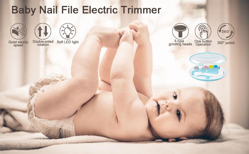 Baby Nail File Clippers Electric: Baby Nail Trimmer Electric Kit Fingernails