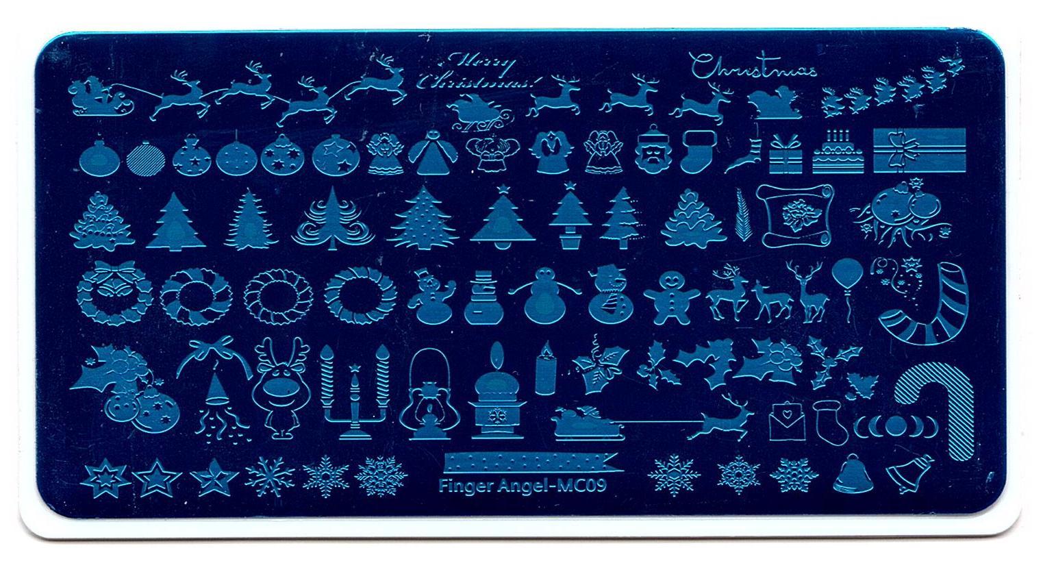 Merry Christmas Designs Nail Art Manicure DIY Stainless Steel ImageTemplate